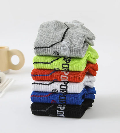 Anti-slip socks flat lay showing low-profile ankle cut