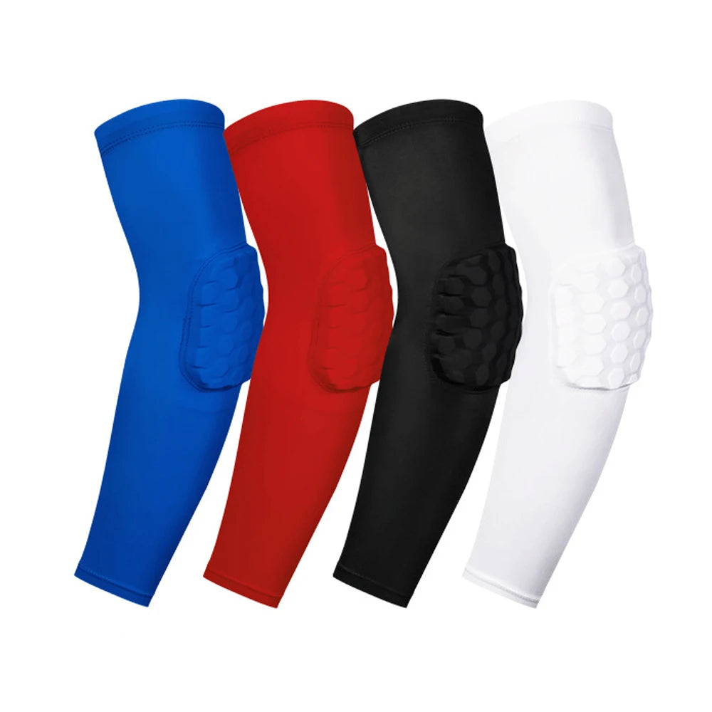Padded arm sleeve for basketball and football - black