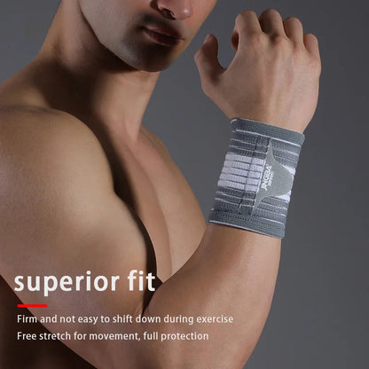 Wrist support band close-up showing adjustable strap detail