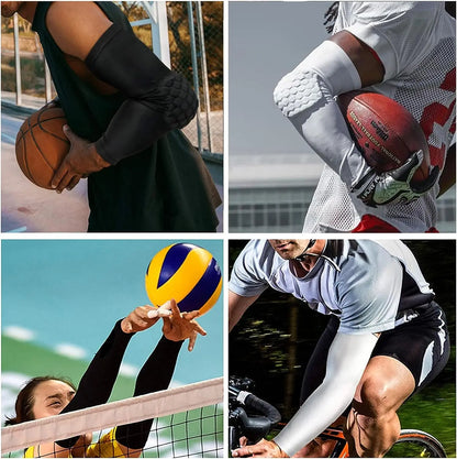 Padded arm sleeve sizing guide and fit demonstration