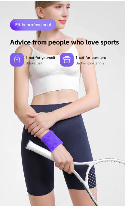 Wrist Sweatband Pair - Double-Layer Moisture Control | SideLine Gear