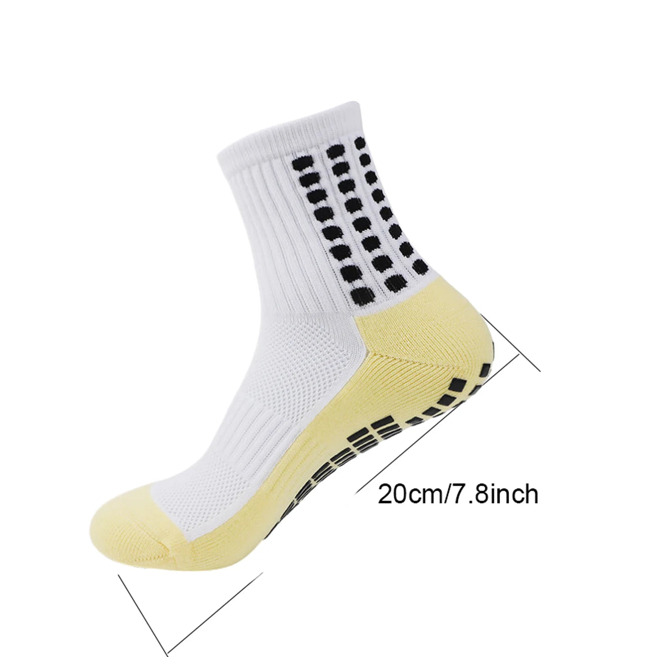 Anti-slip grip socks in multiple colors for soccer and sports