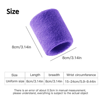 Double-layer wrist sweatband showing elastic stretch fit