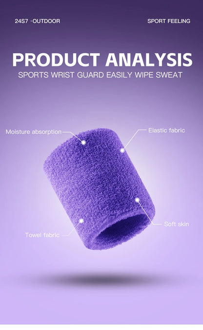 Cotton wrist band pair showing moisture absorption capability