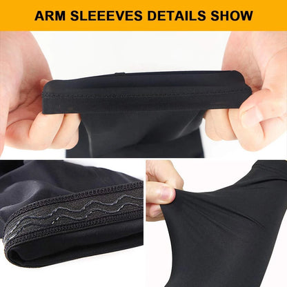 Pair of padded compression arm sleeves for training